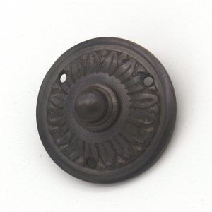 Sonnette Wilhelminian en laiton surface antique | plaque de sonnette avec bouton de sonnette| sonnette antique A9261 